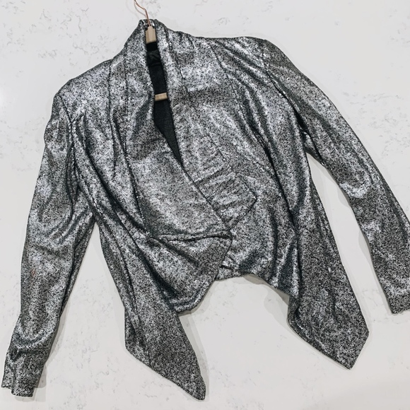 Donna Karan Silver Sequin Jacket - Picture 3 of 4